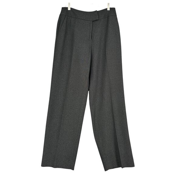 Alfani Charcoal Grey High Waisted Pleated Front Wide Leg Trousers Women Petite 8 - Picture 1 of 7